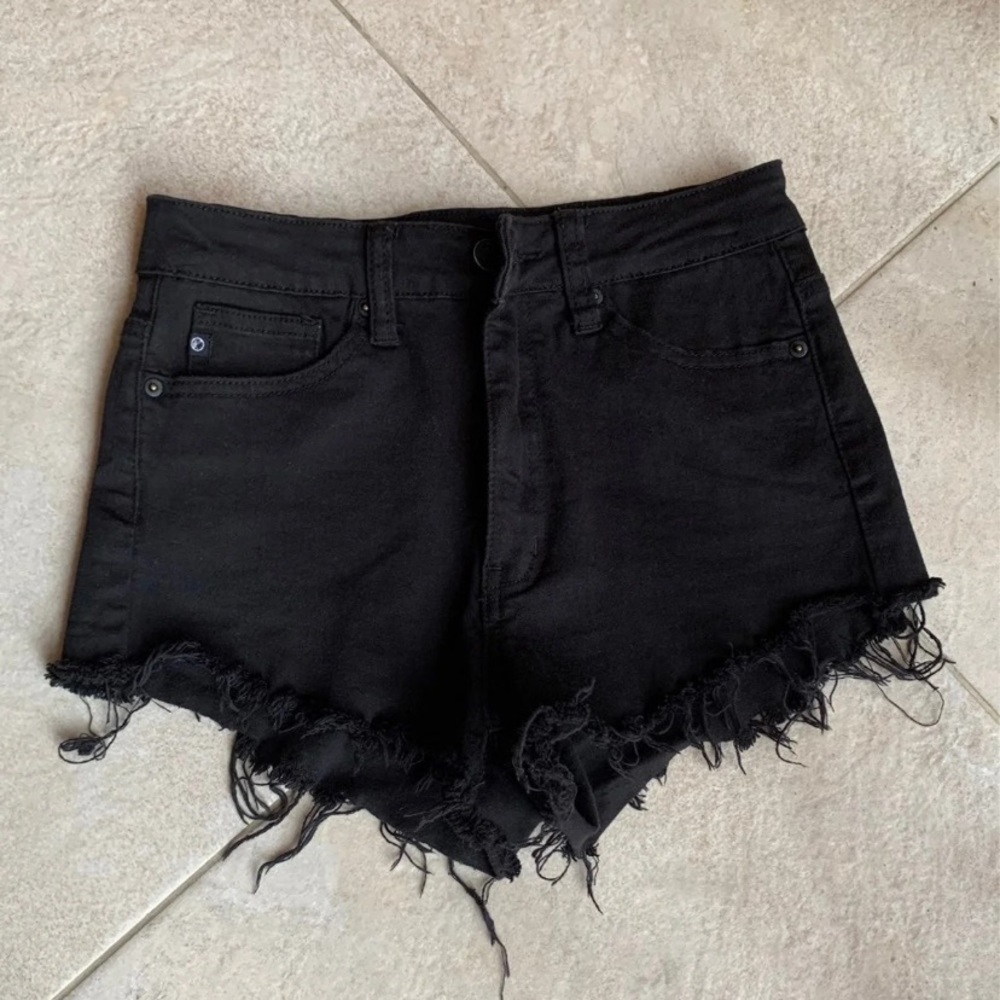 High waisted black shorts